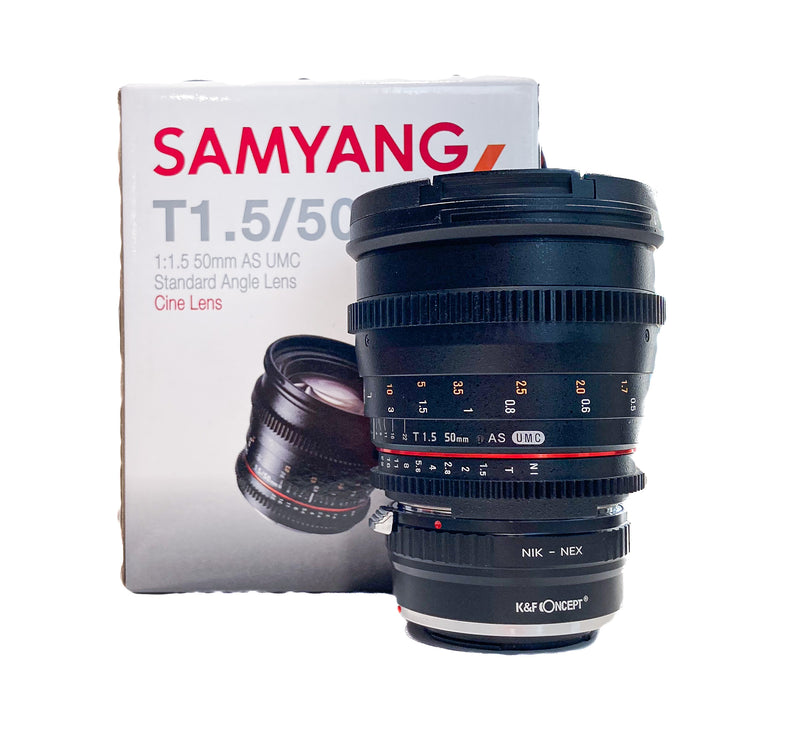 Samyang 50mm T1.5 Cine Lens AS UMC attacco Sony