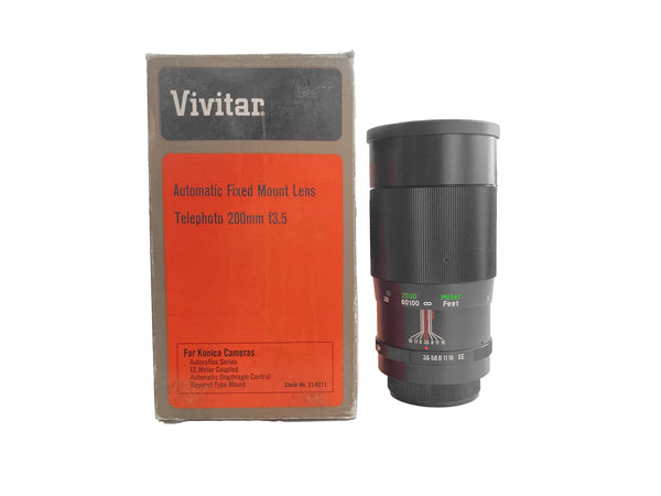 Vivitar 200mm f/3.5 per Konica  Come Nuovo